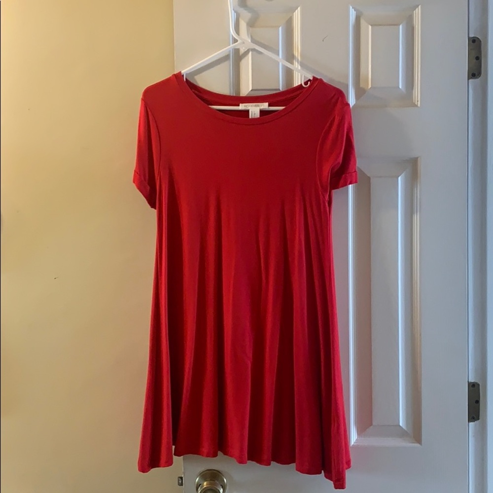 Red mini dress